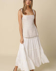 Brooke Tiered Maxi Skirt — Off-White