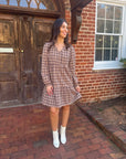 Plaid Long Sleeve Dress
