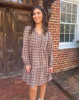 Plaid Long Sleeve Dress