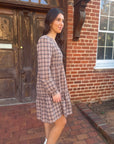 Plaid Long Sleeve Dress