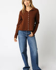 Cove Cardigan- Brown