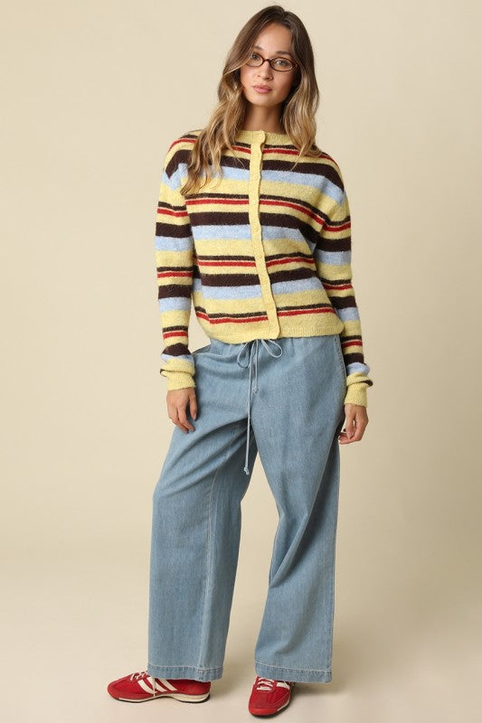 Lasting Impression Striped Cardigan