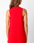 Red Linen Dress