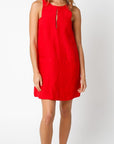 Red Linen Dress