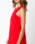 Red Linen Dress