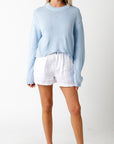 Tailored Linen Shorts- White