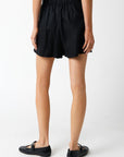 Tailored Linen Shorts- Black