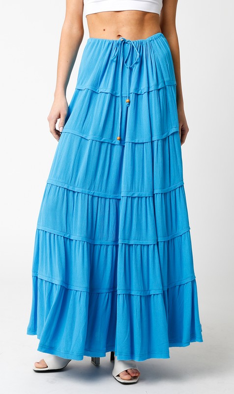 Maxi Skirt- Aqua