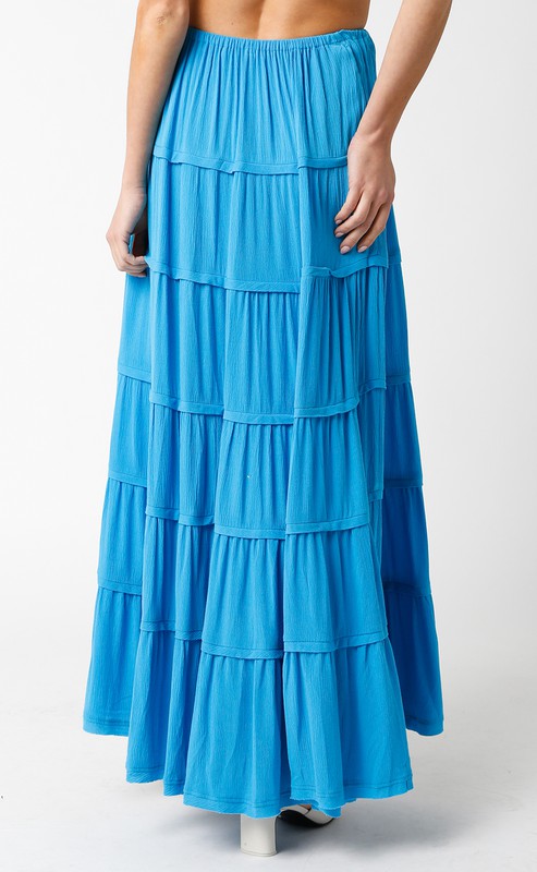 Maxi Skirt- Aqua