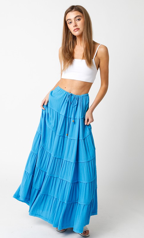 Maxi Skirt- Aqua