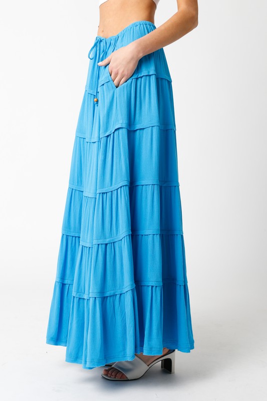 Maxi Skirt- Aqua