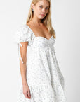 Babydoll Mini Dress- Hydrangea