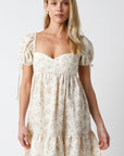 Babydoll Mini Dress- Rose Garden