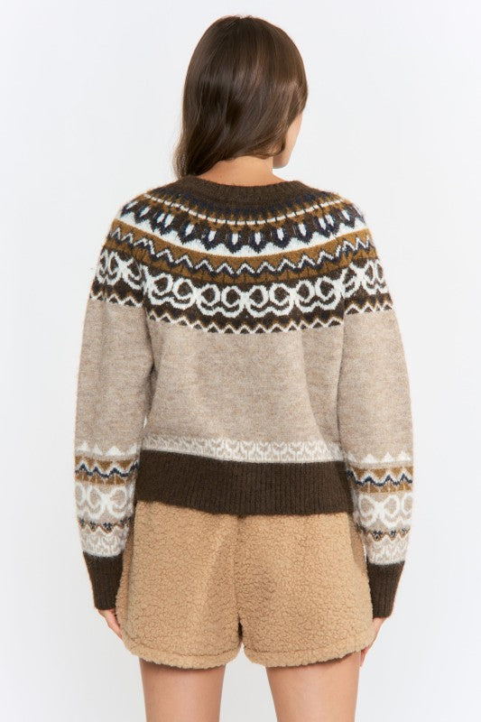 Nordic-inspired Wool-blend Cardigan