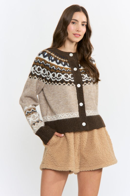 Nordic-inspired Wool-blend Cardigan