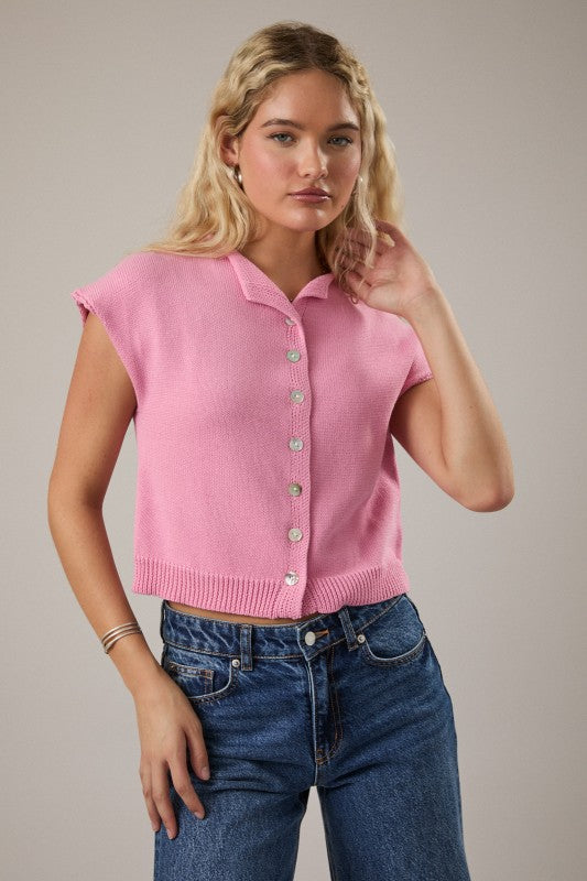 A Subtle Shift Sweater Top - Pink