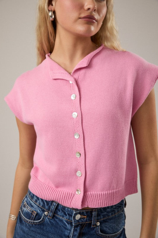 A Subtle Shift Sweater Top - Pink