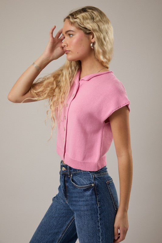 A Subtle Shift Sweater Top - Pink
