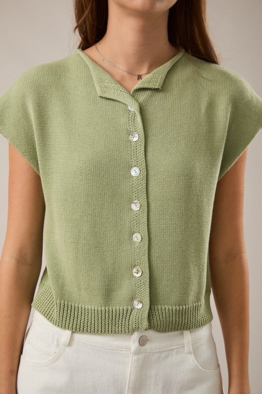 A Subtle Shift Sweater Top - Sage