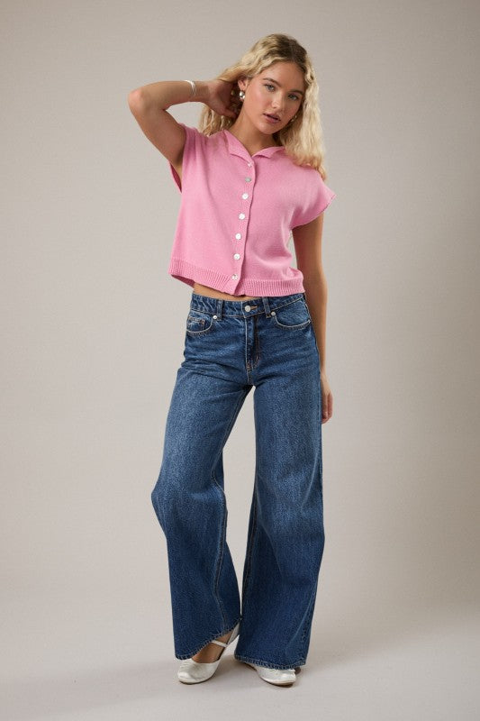 A Subtle Shift Sweater Top - Pink