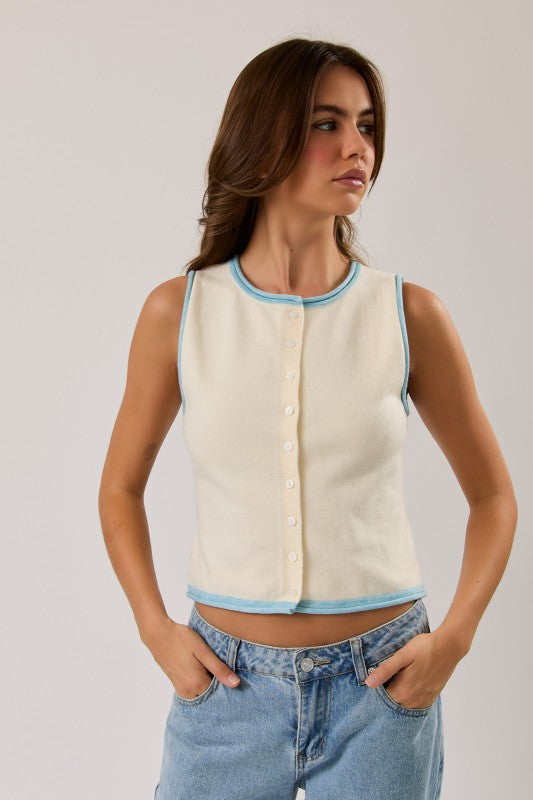 Mayci Contrast Sweater Top