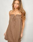 Polka Dot Mini Dress- Chocolate & Blueberry