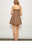 Polka Dot Mini Dress- Chocolate & Blueberry