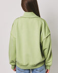 "matcha" Mock Neck Sweatshirt
