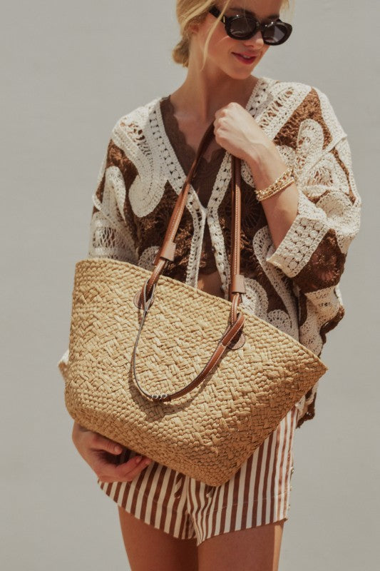 Le Panier Leather Strap Market Bag
