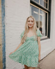 Happy Days Babydoll Dress- Green