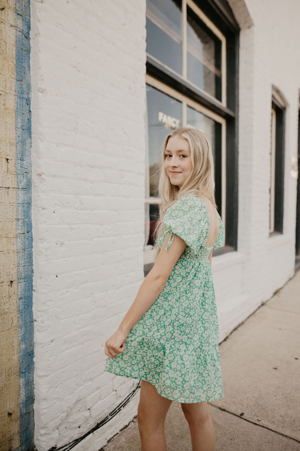 Happy Days Babydoll Dress- Green