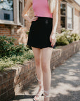 Side Slit Skort- Black