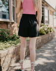 Side Slit Skort- Black