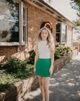 Side Slit Skort- Green