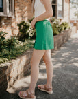 Side Slit Skort- Green