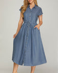 Chambray Midi Dress