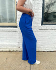 Shoreline Linen Pants- Cobalt