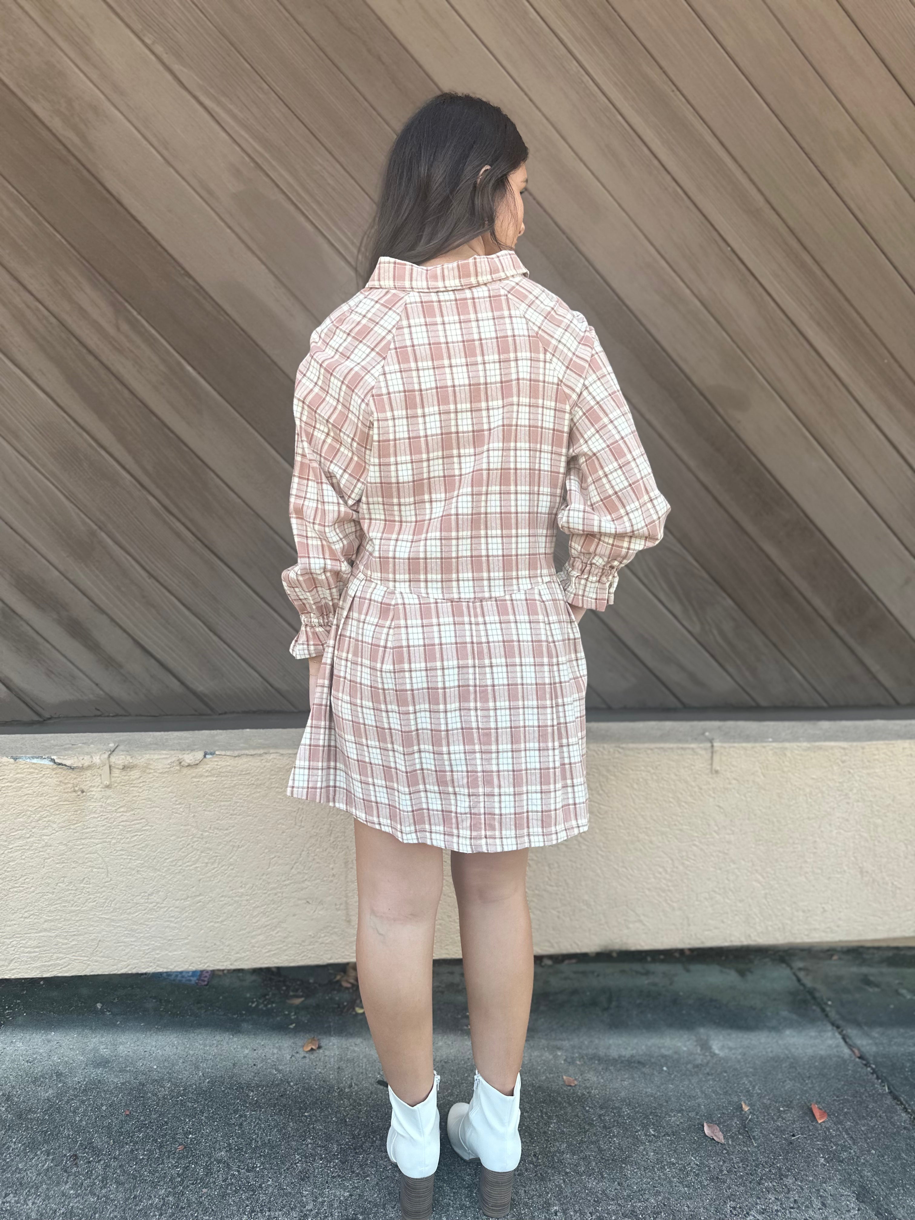 Amber Skies Plaid Dress