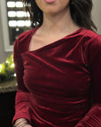 Burgundy Velvet Dress