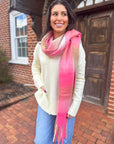 Jocelyn Scarf- Pink/Tan