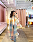 Jocelyn Scarf- Pink/Blue