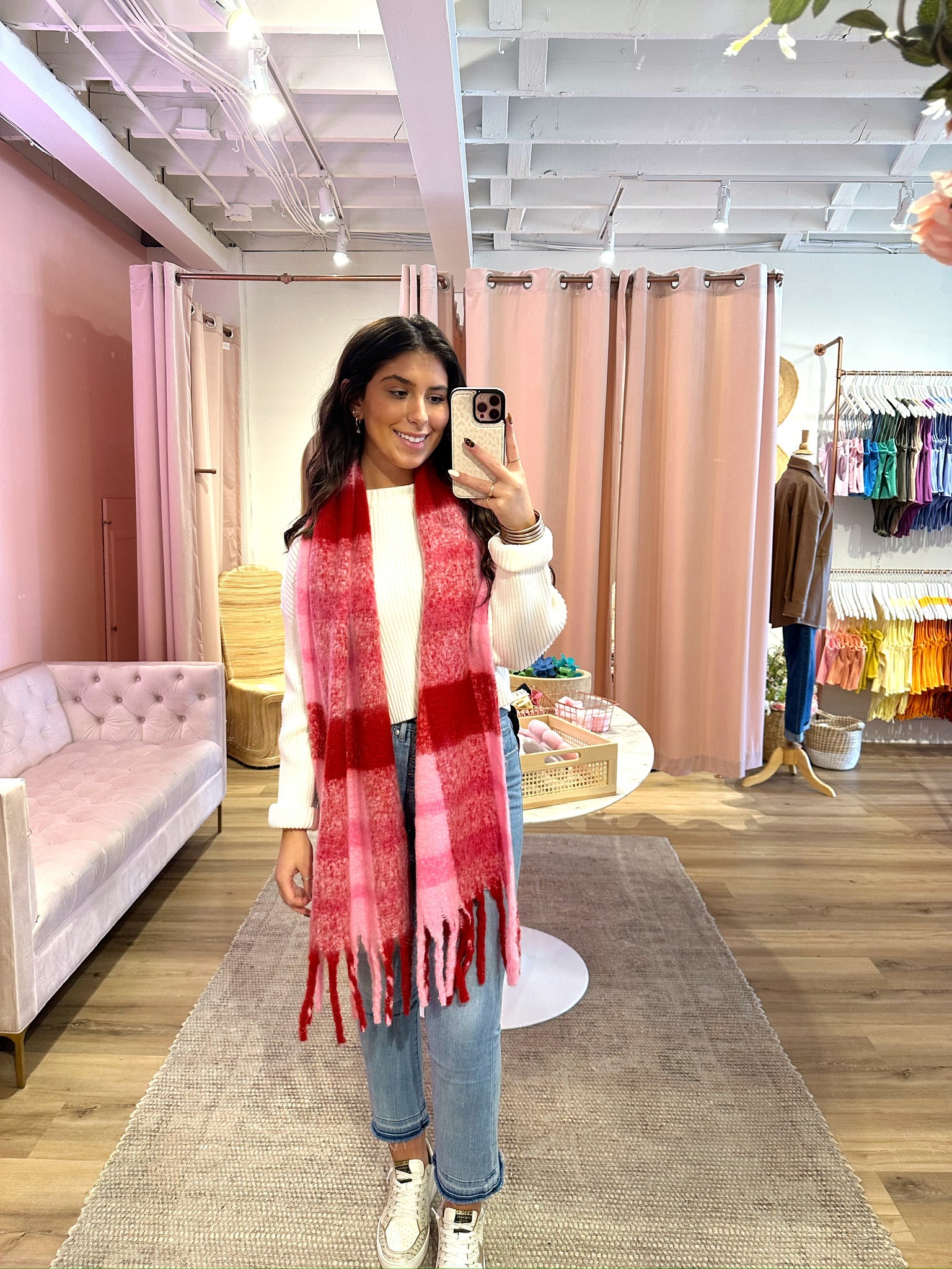 Jocelyn Scarf - Pink/Red