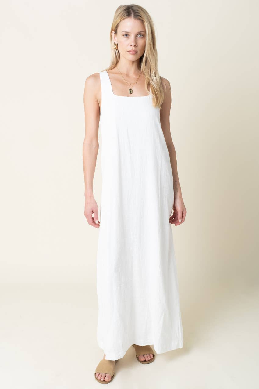A New Chapter Maxi Dress- White