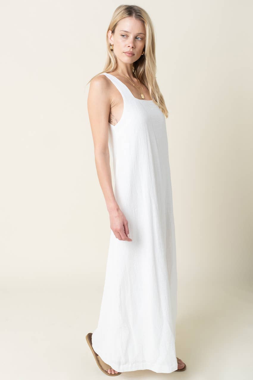 A New Chapter Maxi Dress- White