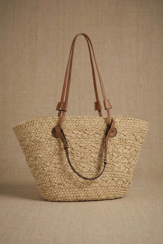 Le Panier Leather Strap Market Bag
