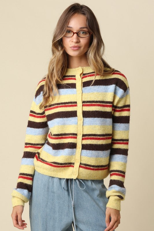 Lasting Impression Striped Cardigan