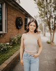 Simply the Best Crop Top- Stone