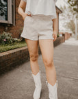 Floral Embroidered Shorts