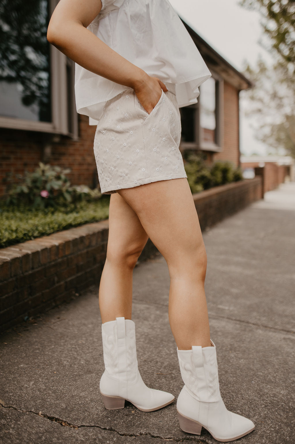 Floral Embroidered Shorts